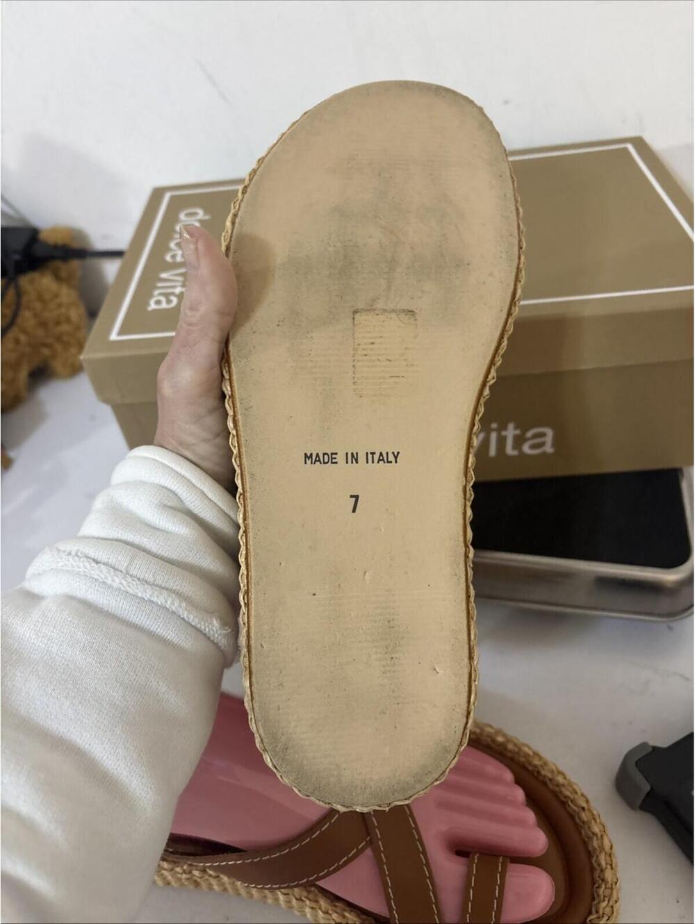 *Dolce Vita Roxie Sandal Brown Leather Ankle Strap Size 7 Sold Out Revolve WBox - Picture 11 of 16